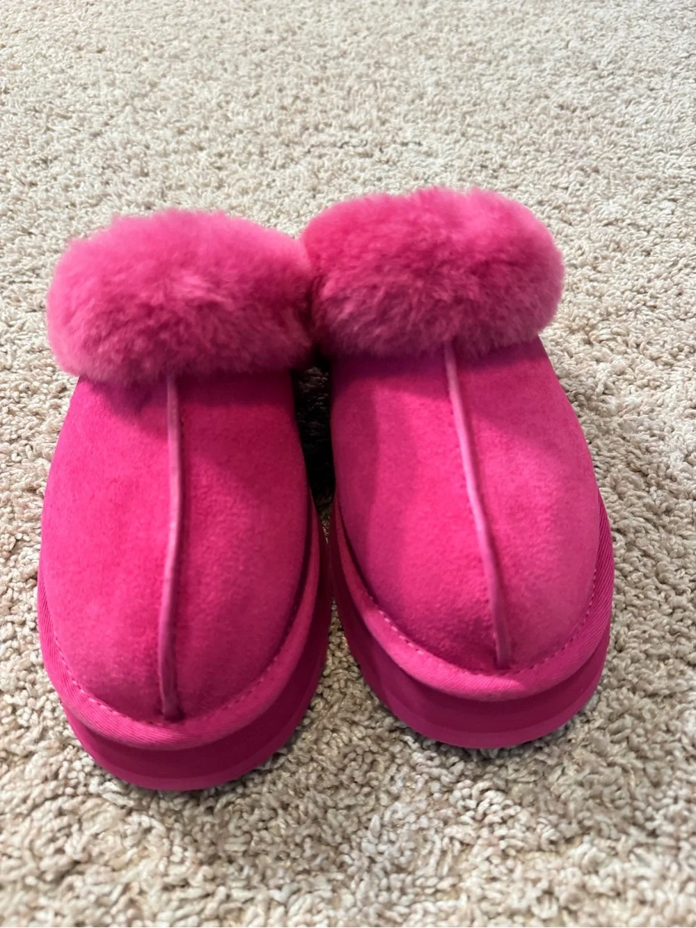 Ugg Disquette Women's Size 7 Pink Platform Slippers - Picture 4 of 10